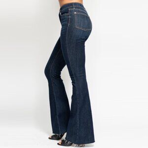 Judy Blue High Waist Raw Hem Flare